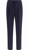 Blue Wool Oves Aries Casual Pants 1