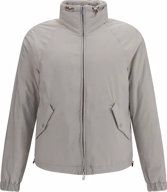 Gray Polyester Shell Jacket