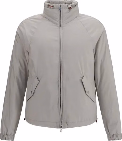 Gray Polyester Shell Jacket