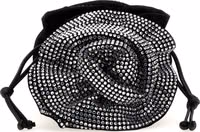 Black Viscose Crossbody Bag 1