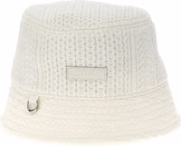 White Viscose Bucket Hat 1