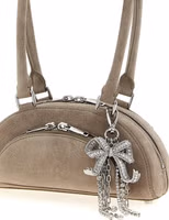 Gray Lamb Leather Shoulder Bag 3