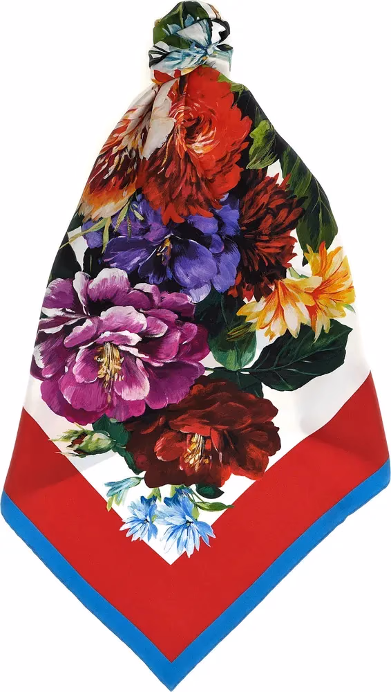 Multicolor Silk Foulard