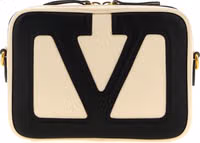 Bicolor Lamb Leather Crossbody Bag 1