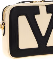 Bicolor Lamb Leather Crossbody Bag 4