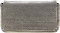 Silver Leather Clutch Bag 1