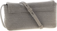 Silver Leather Clutch Bag 2
