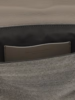 Silver Leather Clutch Bag 4