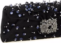 Black Viscose Clutch Bag 3