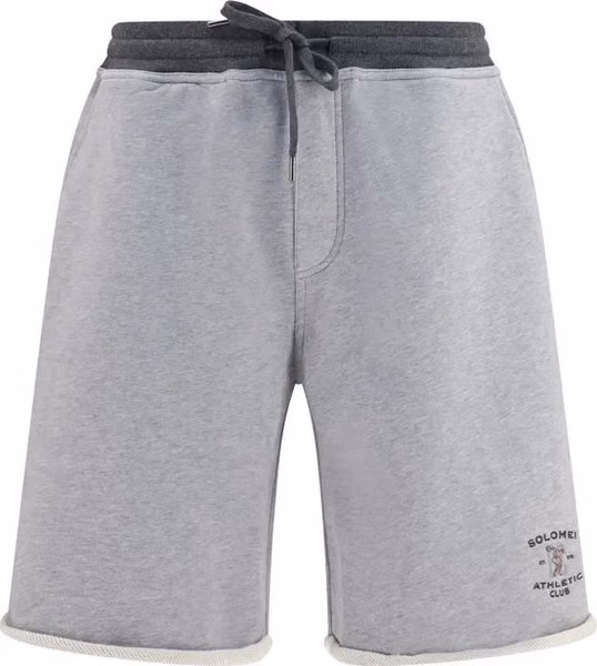 Gray Cotton Bermuda Shorts