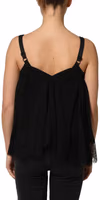 Black Sleeveless Floral Lace Tank Blouse Top 4