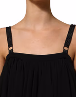 Black Sleeveless Floral Lace Tank Blouse Top 5