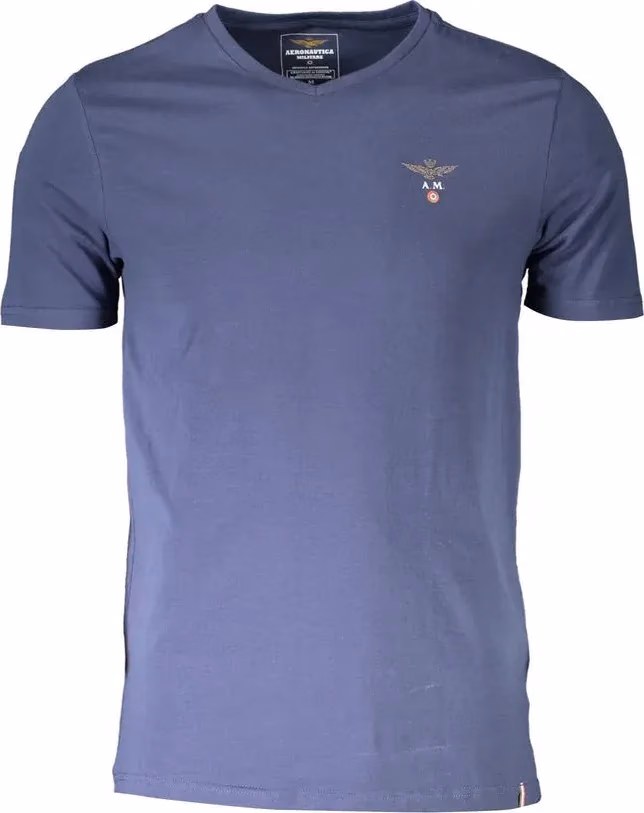 Blue Cotton Men's T-Shirt