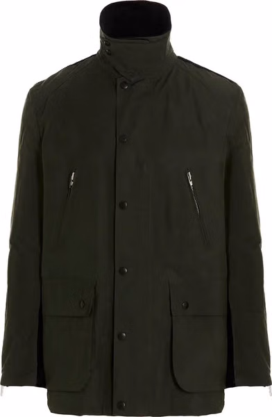 Bicolor Cotton Full-Length Jacket