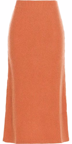 Orange Cashmere Mini Skirt