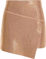 Beige Viscose Long Skirt 1