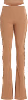 Beige Viscose Flared Pants 1