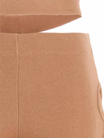 Beige Viscose Flared Pants 4