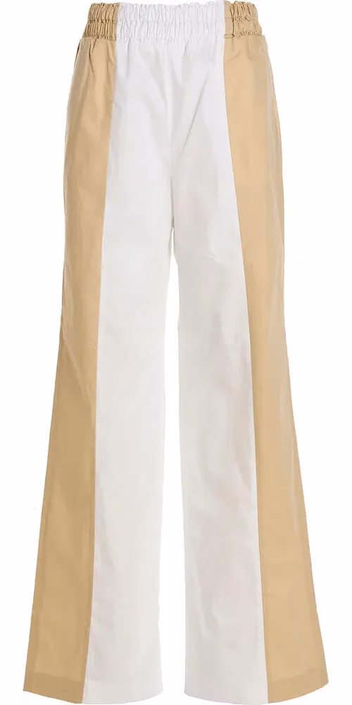 Multicolor Cotton Casual Pants