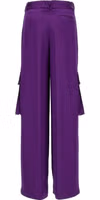 Purple Viscose Cargo Pants 2