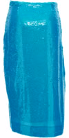 Blue Recycled Polyester Midi Skirt 2