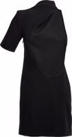 Black Viscose Short Dress 2