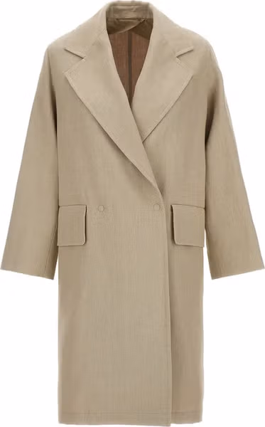 Beige Linen Coat