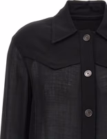 Black Virgin Wool Blouse 3