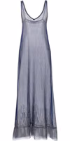 Blue Polyamide Long Dress 1