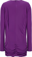 Purple Viscose Short Dress 2