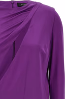 Purple Viscose Short Dress 3