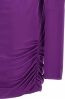 Purple Viscose Short Dress 4