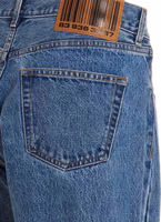 Blue Cotton Straight-Leg Jeans 4