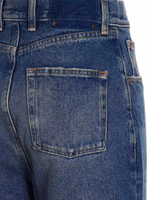 Blue Cotton Straight-Leg Jeans 4