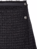 Black Virgin Wool Long Skirt 3