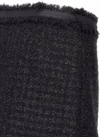 Black Virgin Wool Long Skirt 4