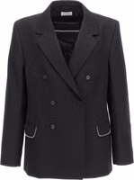 Black Virgin Wool Blazer 1