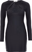 Black Polyamide Short Dress 1