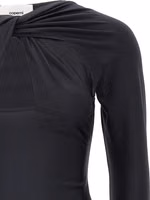 Black Polyamide Short Dress 3