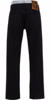 Black Cotton Straight-Leg Jeans 2