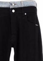 Black Cotton Straight-Leg Jeans 3