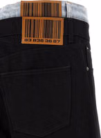 Black Cotton Straight-Leg Jeans 4