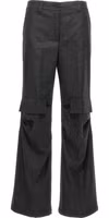 Gray Virgin Wool Cargo Pants 1