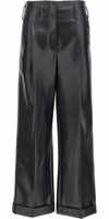 Black Polyester Casual Pants 1