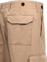 Beige Polyester Cargo Pants 4