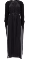 Black Silk Long Dress 1