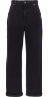Black Cotton Relaxed Fit Jeans 1