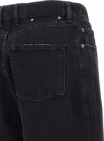 Black Cotton Relaxed Fit Jeans 4