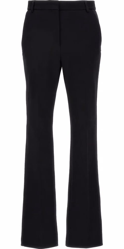 Black Cotton Casual Pants