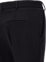 Black Cotton Casual Pants 4